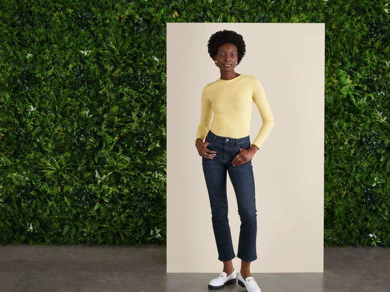 Aller en mode plein écran esmara® Jean pour femmes, Straight Fit, longueur 7/8 tendance - Photo 6