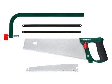 PARKSIDE® Set de scies à main, scie à monture, scie japonaise et scie égoïne 3 en 1