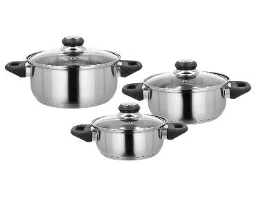 SILVERCREST® Batterie de cuisine en acier inoxydable, 6 pièces