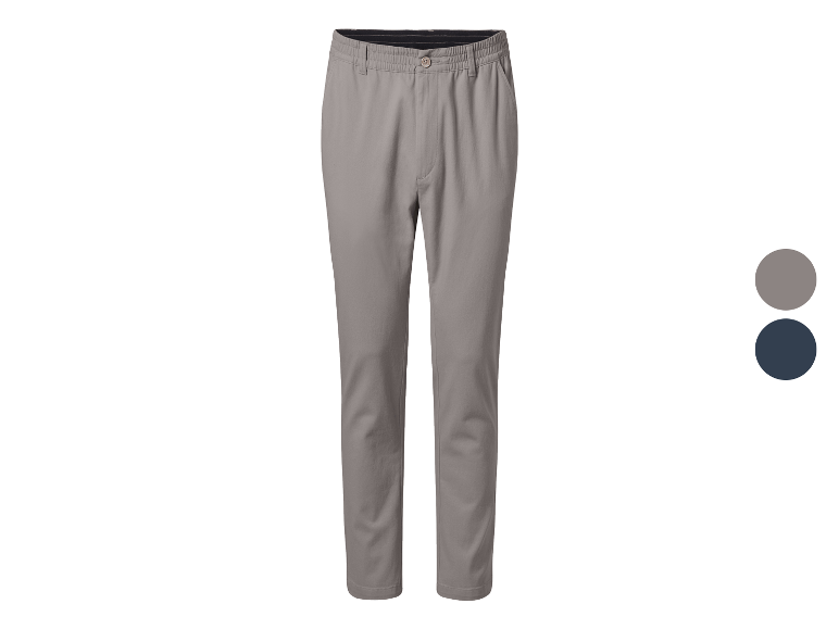 Grijze herenbroek, verkrijgbaar in twee kleuren.