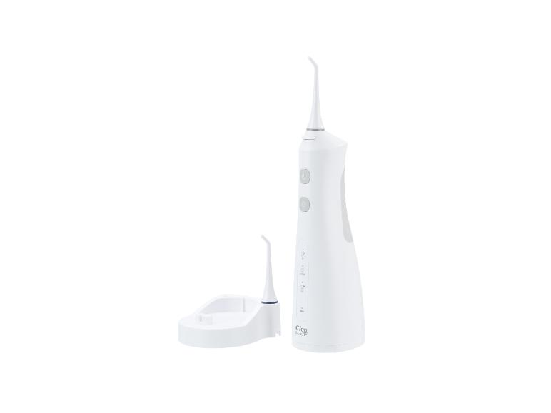 Cien Beauty witte draadloze monddouche met laadstation.