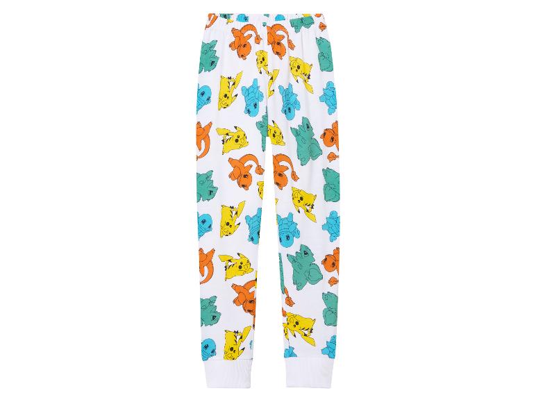 Witte pyjamabroek met Pokémon-print.