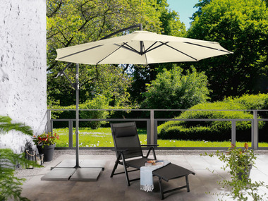 LIVARNO home Zwevende parasol Ø 300 cm, handzwengel