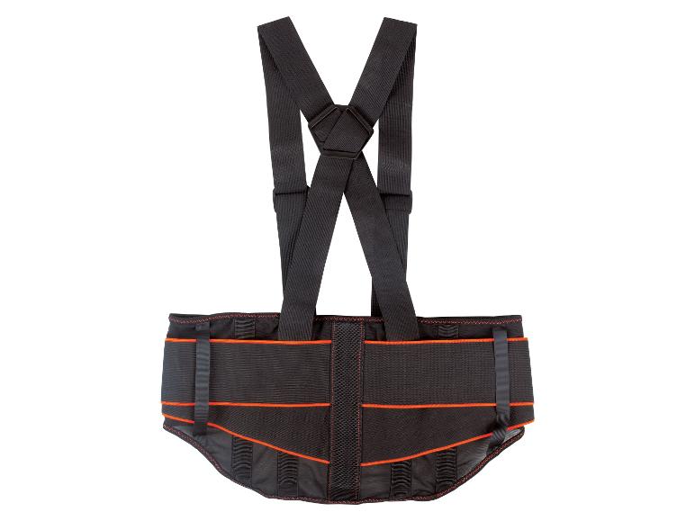 Un soutien dorsal noir avec de larges sangles.