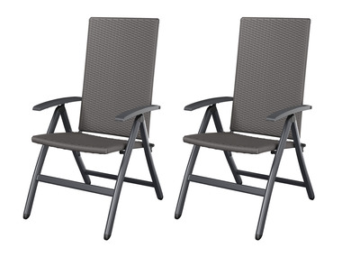 LIVARNO home Set de 2 chaises pliantes en aluminium »Valencia«
