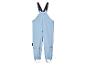 Blauwe regenbroek met bretels voor kinderen.