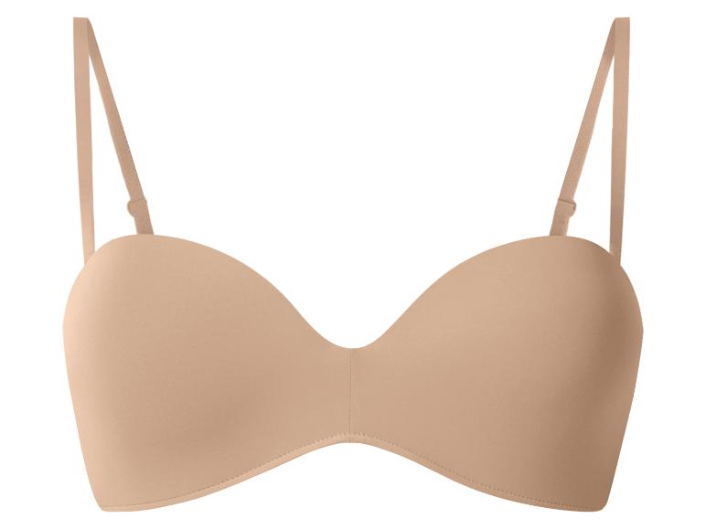 Soutien-gorge bandeau couleur chair avec bonnets moulés