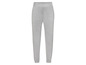 Pantalon de survêtement gris avec ceinture élastique.