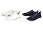Witte en zwarte sportschoenen van Skechers.
