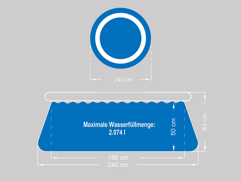 Ga naar volledige schermweergave: CRIVIT Zwembad »Quick-Up«, Ø 240 x 63 cm - afbeelding 8