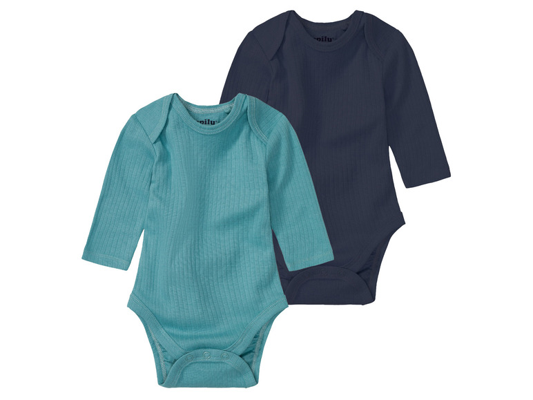 Aller en mode plein écran lupilu® Set de 2 bodies en coton bio pour bébés - Photo 2