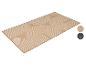Beige loper met wit boogpatroon, met beige en zwarte stalen