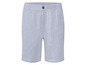 Blauwe gestreepte korte broek voor heren.