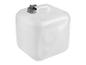 Witte plastic waterkan met kraan