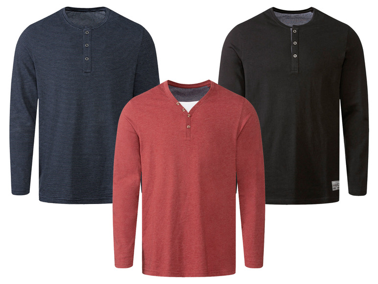 Ga naar volledige schermweergave: LIVERGY® Shirt met lange mouwen van een katoenmix - afbeelding 1