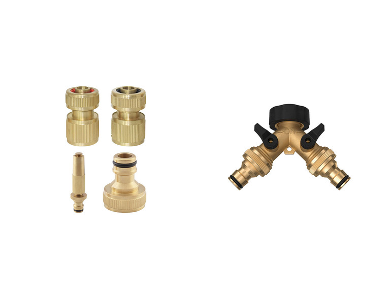 Ga naar volledige schermweergave: PARKSIDE® Slangaansluitset, messing, antiroest - afbeelding 1