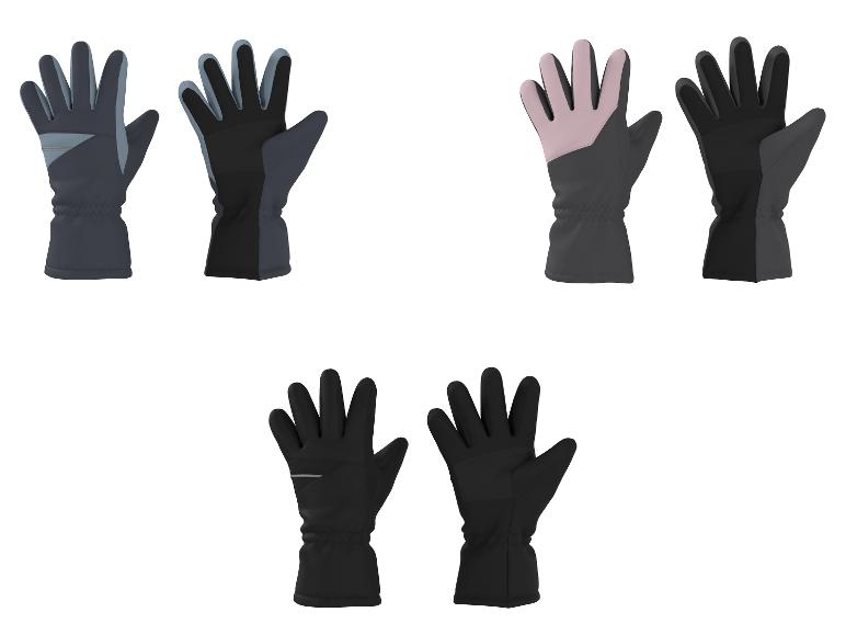 Trois paires de gants d'hiver en gris, rose et noir.