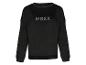 Un sweat-shirt noir en velours avec le logo Mexx sur la poitrine.