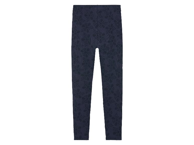 Leggings bleu foncé avec un motif floral.