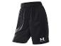 Short de sport noir avec taille élastique et logo blanc