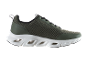 Groene sportschoenen met witte zool.