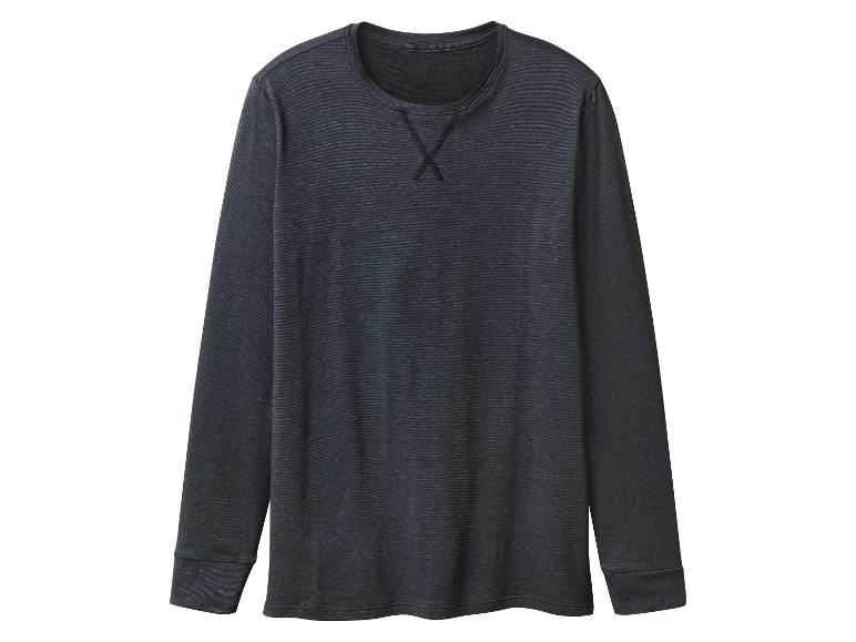 T-shirt gris foncé à manches longues avec encolure ronde