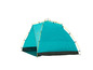 Une tente bleue pour le camping.