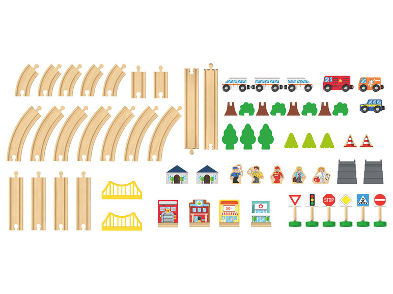 Ga naar volledige schermweergave: Playtive Houten spoorweg stad of boerderij - afbeelding 7