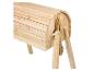 Houten compostvat met touw, zijaanzicht
