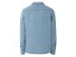 Lange mouwen lichtblauw denim overhemd.