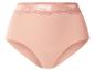 Huidkleurige high-waist slip met kanten rand