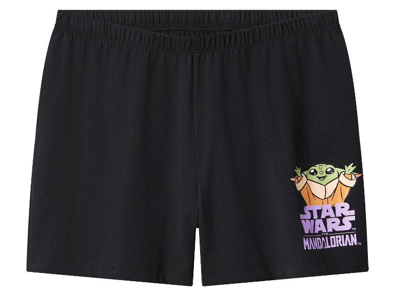 Zwarte korte broek met cartoonfiguurprint en tekst