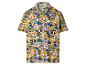 Chemise colorée à manches courtes avec motifs rock, bulles de dialogue et la phrase « ROCK IT ».