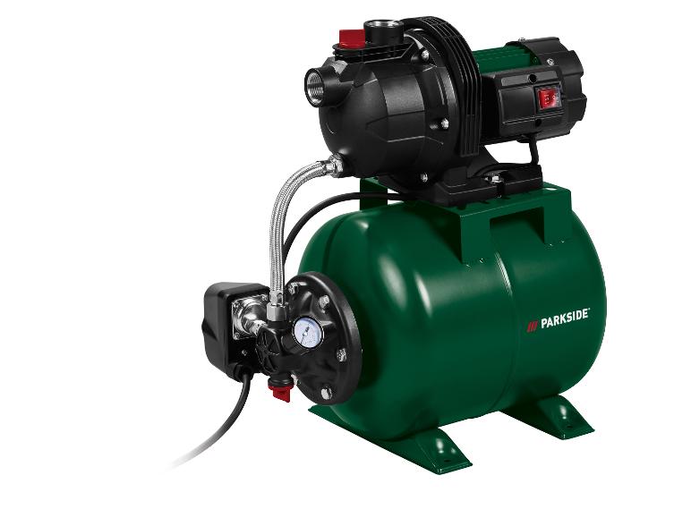 Parkside waterpomp: drukverhogingset met tank.