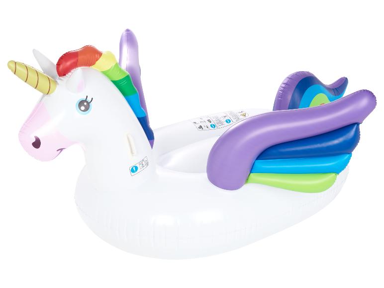 Opblaasbare regenboog eenhoorn zwemband voor kinderen.