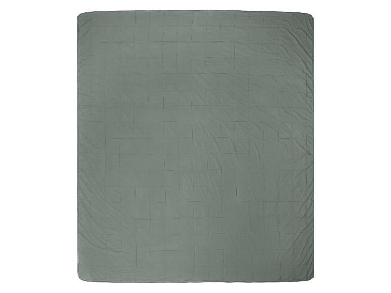 Couverture lestée matelassée gris-vert
