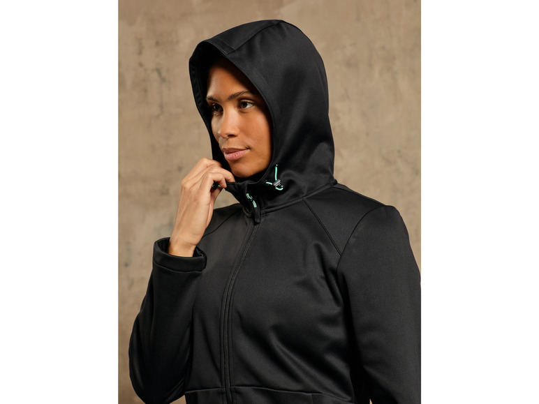 33,000ft dames softshelljack, waterdicht, winddicht, functionele jas, ademende overgangsjas, lichte fietsjack met capuchon, windbreaker voor hardlopen, fietsen, wandelen, grijs, 34