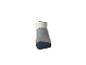Chaussette courte blanche, grise et bleu foncé