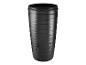 Récupérateur d'eau de pluie noir avec robinet et surface texturée