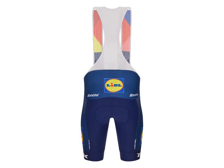 Cuissard Santini bleu marine avec logo Lidl.