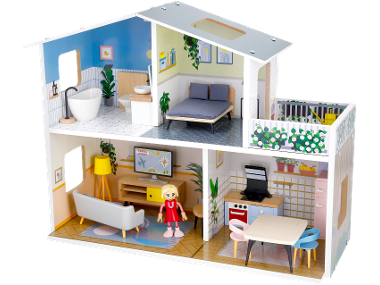 LUPILU® Maison de poupées en bois