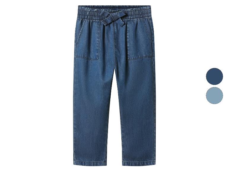 Kinderjeans met elastische tailleband en strikceintuur