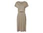 Beige midi jurk, casual stijl.