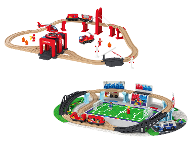 LUPILU® Coffret de train en bois L