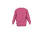 Effen roze dames sweatshirt, achteraanzicht.