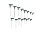 Een set Parkside T-greep schroevendraaiers met verschillende maten.