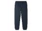 Donkerblauwe joggingbroek met elastiek in de taille.