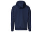 Un sweat à capuche bleu marine avec des bandes blanches d'Adidas.