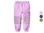 Pantalon matelassé violet avec empiècements aux genoux et poignets élastiques.