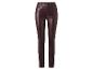 Donker bordeauxrode skinny jeans van imitatieleer.